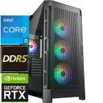 TopPC Intel Core i5 Gen12 Creative (DDR5), Core i5-12600K, 32GB (2x16) DDR5, GeForce RTX 3050, 1TB NVMe Gen4, no OS DATK285-1394204