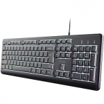Trust Primo Beleuchtete keyboard Home/Office USB QWERTY US English Black 25732