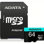 ADATA MicroSDXC, 64GB, Premier Pro + SDXC Adapter AUSDX64GUI3V30SA2-RA1