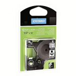 DYMO D1-TAPE POLYESTER 12MM X 5.5M BLACK ON WHITE                   IN S0718060