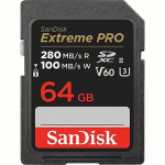 Sandisk Extreme Pro, SDXC, 64GB, UHS-II, U3, V60 SDSDXEP-064G-GN4IN