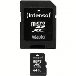Intenso microSDXC, 64GB, Class 10 +Adapter 3413490