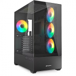 Sharkoon AK6 RGB, Tempered Glass, Black 4044951041695