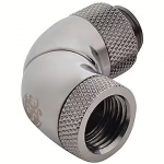 Bitspower G1/4" Black Sparkle Triple Rotary 90-Degree IG1/4" Extender BP-BS90R3D