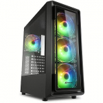 Sharkoon TK4 RGB, Tempered Glass, Black 4044951030187