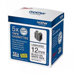 Brother TZE-231 BLACK ON WHITE 12 MM MULTIPACK OF TAPES (5 PACK) TZE231M5
