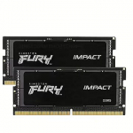 Kingston Fury Impact Black PnP, SODIMM, DDR5, 64GB, 4800MT/s, CL38, Kit of 2 KF548S38IBK2-64