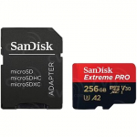 Sandisk Extreme Pro, microSDXC, 256GB, UHS-I, U3, V30 +Adapter SDSQXCD-256G-GN6MA