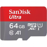 Sandisk Ultra, microSDXC, 64GB, UHS-I, U1, V10 +Adapter SDSQUAB-064G-GN6TA