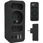 Maclean Current socket x3 + 4xUSB Maclean, splitter with 3 sockets, 2xUSB A, 2xUSB C PD 20W, 1x16A + 2x6A, MCE248 F/B MCE248 F/B