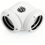 Bitspower Deluxe White Enhance 90-Degree Dual Multi-Link Adapter For OD 16mm BP-DWE90DML16