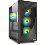 Sharkoon Rebel C80G RGB, Tempered Glass, Black 4044951041152