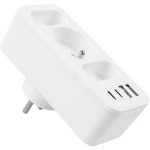 Maclean Current socket x3 + 4xUSB Maclean, splitter with 3 sockets, 2xUSB A, 2xUSB C PD 20W, 1x16A + 2x6A, MCE248 F/W MCE248 F/W