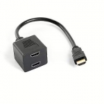 Lanberg HDMI to 2x HDMI Splitter, 20cm, Black AD-0019-BK