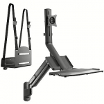 Maclean MC-838, Monitor and keyboard wall mount with gas spring and computer holder, 17-32" MC-838