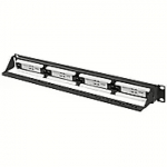Lanberg patch panel 24 port 1U cat.6A UTP black PPUA-1024-B