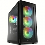 Sharkoon TG6M RGB, Tempered Glass, Black 4044951032136