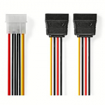 Nedis Molex to 2x SATA Power, 0.15m CCGP73520VA015