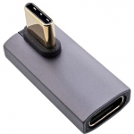 inLine InLine&reg; USB4 Adapter, USB-C Stecker/Buchse vertikal rechts/links gewinkelt, grau 35900H