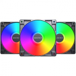 Montech GF120 PWM ARGB, 3 Pack, Black GF120 ARGB PWM (B) 3 IN 1