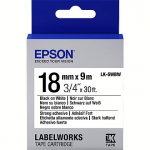 Epson TAPE LK-5WBW STRNG ADH BLK-/WHT WHT 18/9 C53S655012