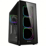 Sharkoon TG6 RGB, Tempered Glass, Black 4044951028221