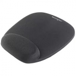 Kensington Foam Mousepad with Integral Wrist Rest, Black 62384