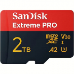 Sandisk Extreme Pro, microSDXC, 2TB SDSQXCD-2T00-GN6MA