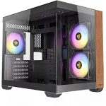 Antec CX600M Wood RGB, Tempered Glass, Black 0-761345-10138-7