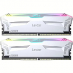 Lexar ARES RGB White, 32GB, DDR5, 6400MT/s, CL32, Kit of 2 LD5EU016G-R6400GDWA