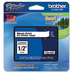 Brother TZ-E131 1/2" Black on clear label tape TZE131