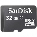 Sandisk microSDHC, 32GB, Class 4 SDSDQM-032G-B35