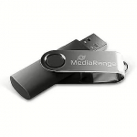MediaRange Flexi-Drive, 8GB, Black & Silver MR908