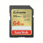 Sandisk Extreme, SDXC, 64GB, UHS-I, U3, V30 SDSDXV2-064G-GNCIN