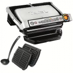Tefal GC716D12, Optigrill+ with waffle plates, Black/Stainless steel GC716D