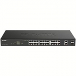 D-Link DGS-1100-26MPV2 24xGBit/2xSFP 19" Managed PoE+ (370W) Switch DGS-1100-26MPV2