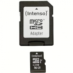 Intenso microSDHC, 16GB, Class 10, UHS-I +Adapter 3423470