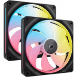 Corsair iCUE LINK LX140-R RGB, Reverse Blade, Black, 2 Pack CO-9051052-WW