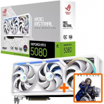 Asus GeForce RTX 5080, 16GB GDDR7, ROG Astral OC White (DLSS 4) ROG-ASTRAL-RTX5080-O16G-WHITE