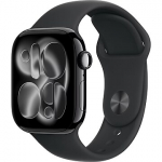 Apple Watch Series 11, GPS, Aluminium, Black Sport Band (S/M) - 42mm MF834ET/A