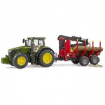 Bruder Tractor John Deere 7R 350 with a forest trailer BR-03154