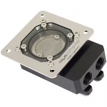 Aqua Computer Filter with stainless steel mesh, ball valves and mounting plate G1/4 34018