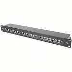 Assmann CAT6A CLASSEA PATCHPANEL 1U 24-PORT BLACK SHIELDED DN-91624S-EA-B