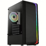 AeroCool Bionic, Tempered Glass, RGB, Black AEROPGS-BIONIC-GBKV2