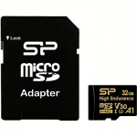 Silicon Power High Endurance, microSDHC 32GB  +Adapter SP032GBSTHDV3V1HSP