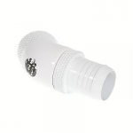 Bitspower Deluxe White Rotatable Connection 45 Degrees G1/4 inch AG to 13mm ID BP-DW45R2I