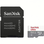 Sandisk Ultra Light, microSDXC, 64GB, UHS-I, Class 10 +Adapter SDSQUNR-064G-GN3MA
