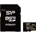 Silicon Power High Endurance, microSDXC 64GB + Adapter SP064GBSTXDV3V1HSP