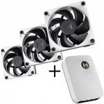 HYTE THICC FP12 + NP50, 3-Pack, Silver FAN-HYTE-FP12-BW-3NP
