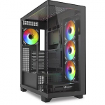 Sharkoon ELITE SHARK CA500, Tempered Glass, Black 4044951041121